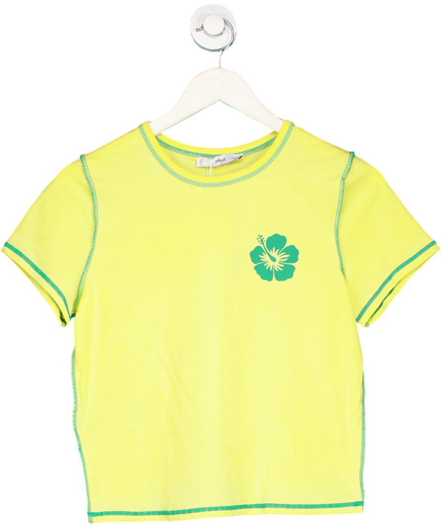 MANGO Yellow T-shirt UK M