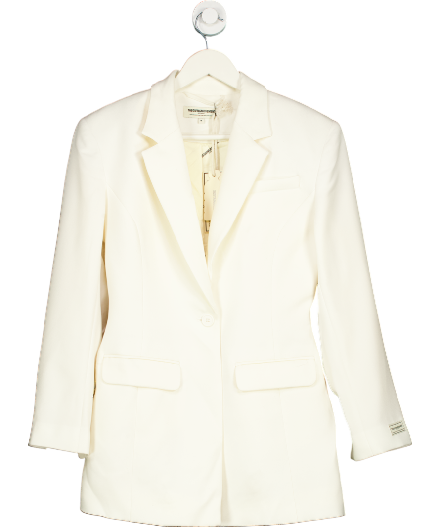 The Giving Movement Cream Re-form100 Blazer UK M