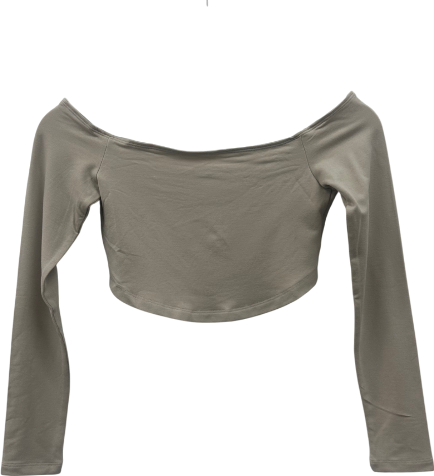 csb Cream Open Back Long Sleeve Top UK S