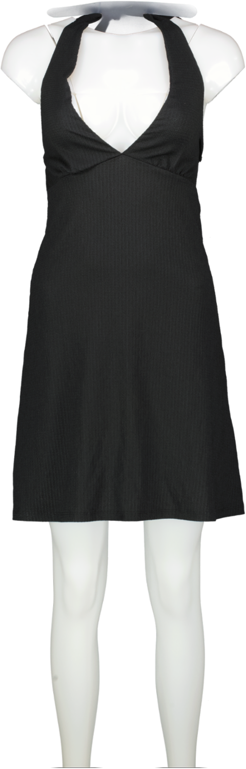 NA-KD Black Structured Clean Cut Dress UK XS