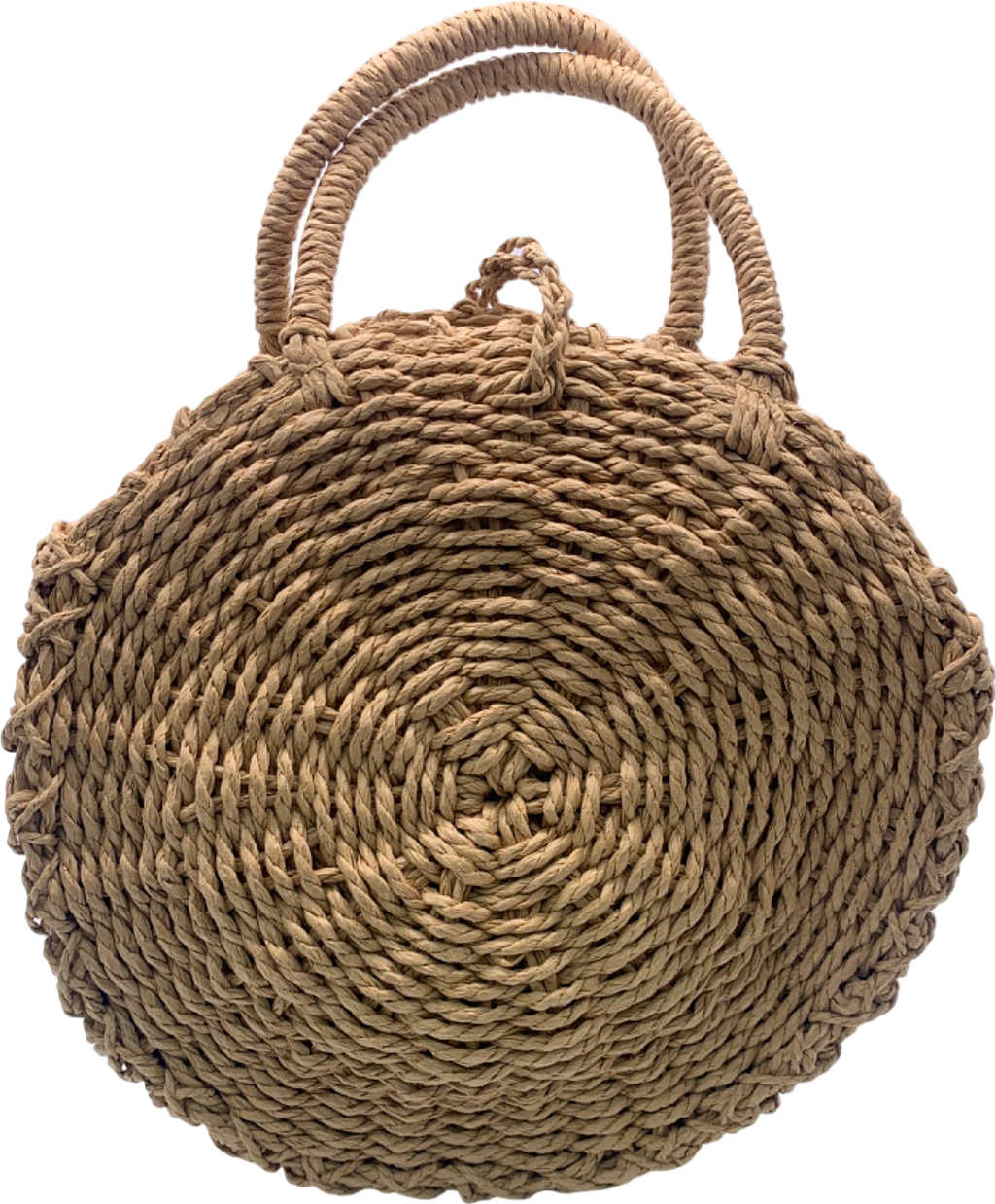 New Look Beige Woven Round Straw Bag One Size