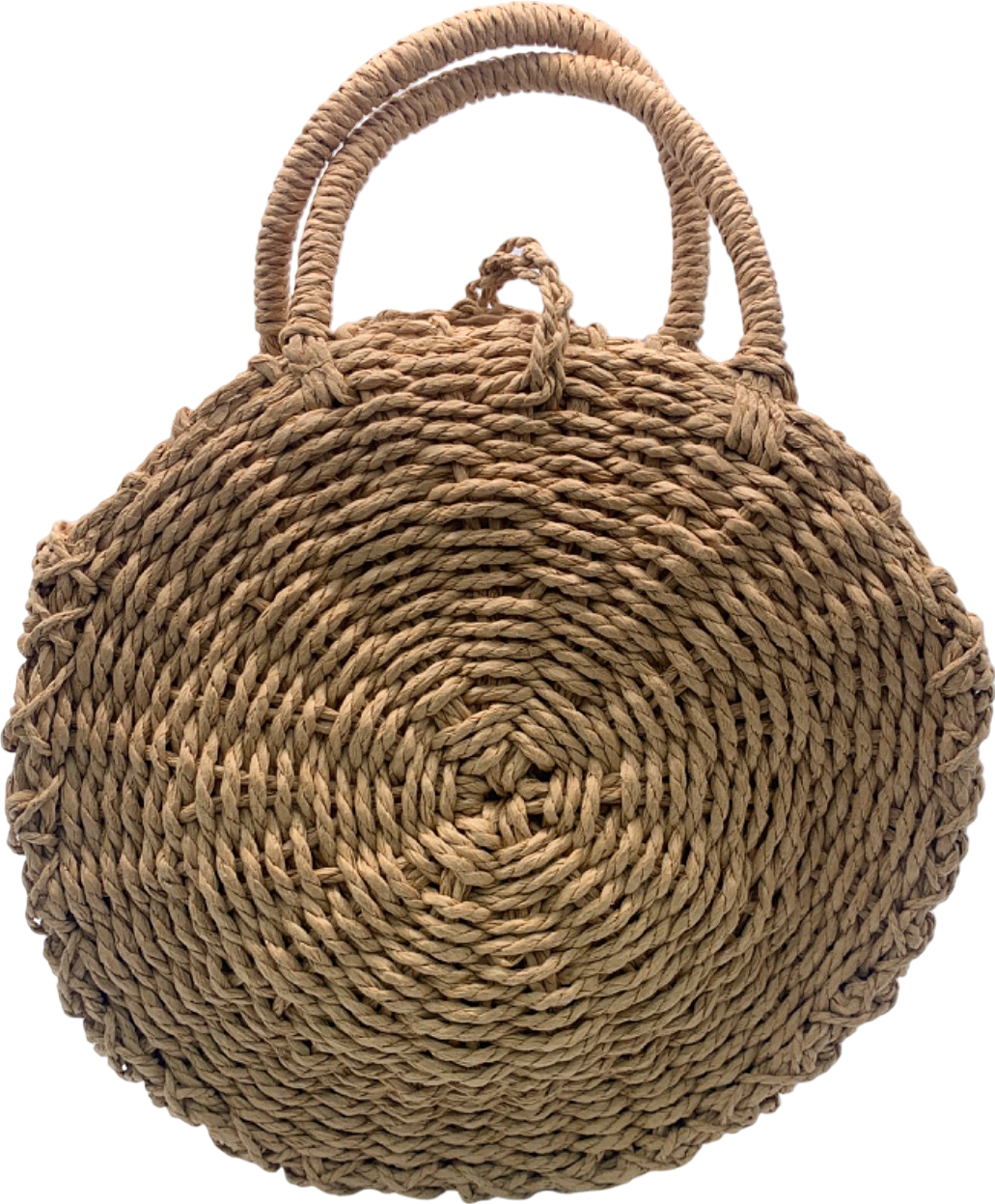 New Look Beige Woven Round Straw Bag One Size