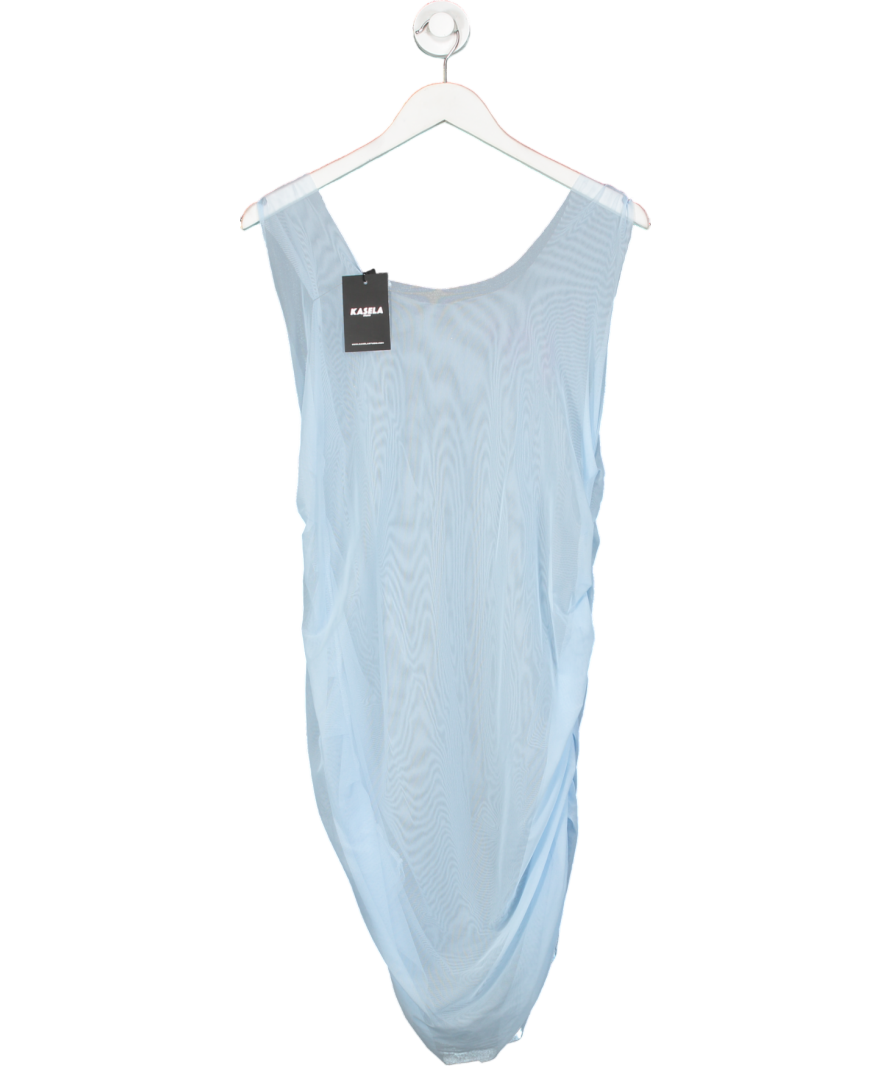 kasela Blue Mesh Maxi Dress UK M
