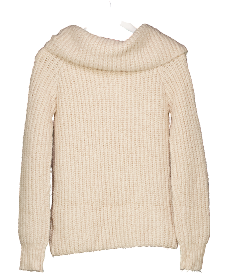 Meshki Off Shoulder Knit Top - Cream UK S