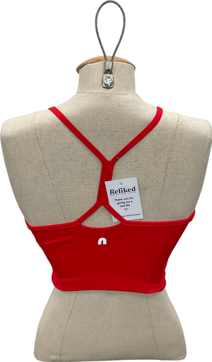 Tone Red Racer Back Crop Top UK S