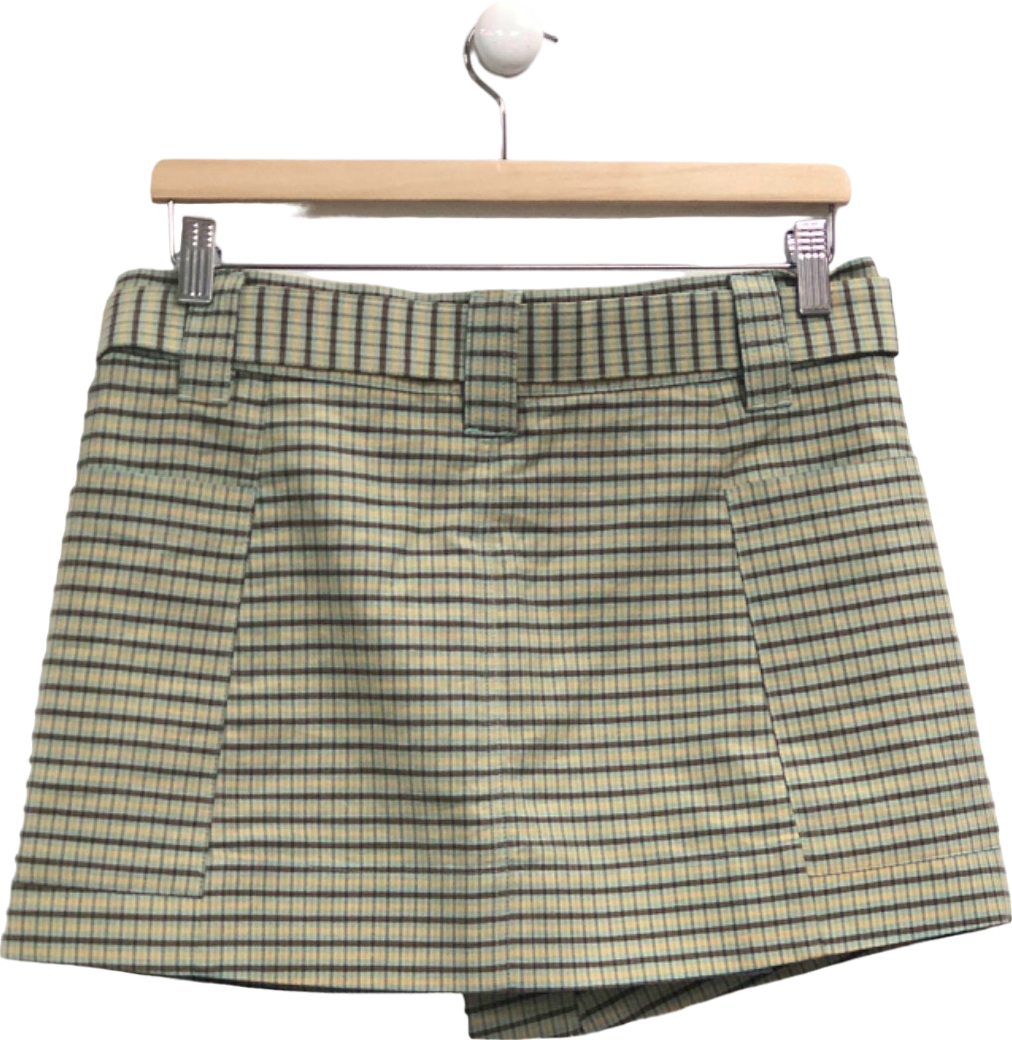 Rails Beige Checkered Mini Skirt UK S