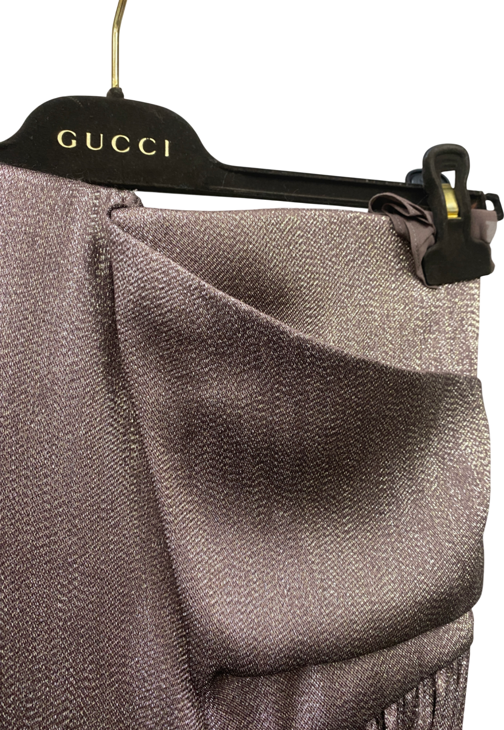 Gucci Metallic Side Draped Gown UK 8