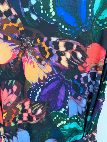 Yours Multicolour Butterfly Print Sleeveless Dress UK 26-28