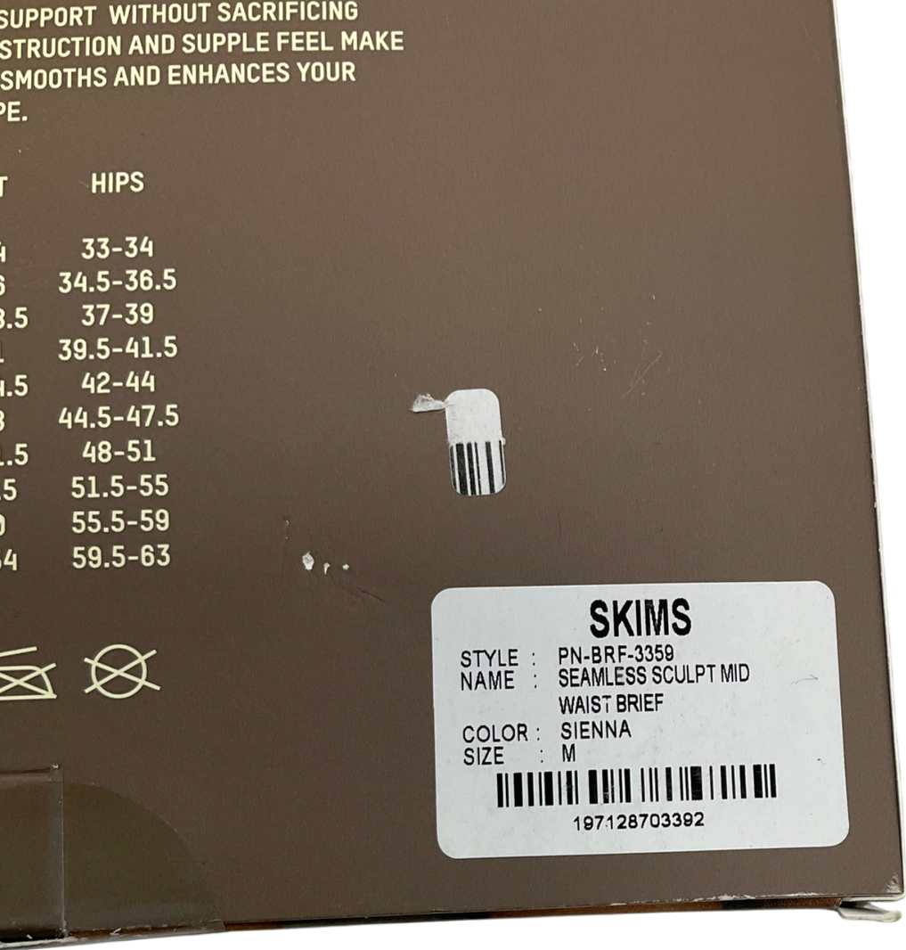 SKIMS Seamless Sculpt Mid Waist Brief - Sienna UK M