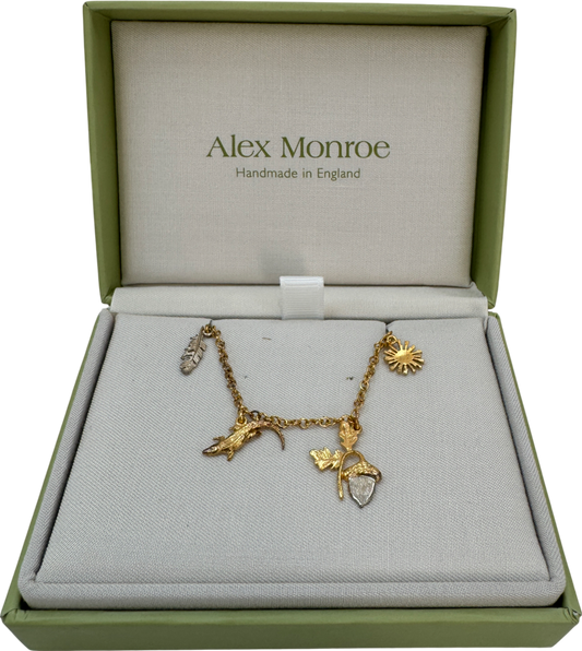 Alex Monroe Gold Peter Pan Adventure Charm Bracelet