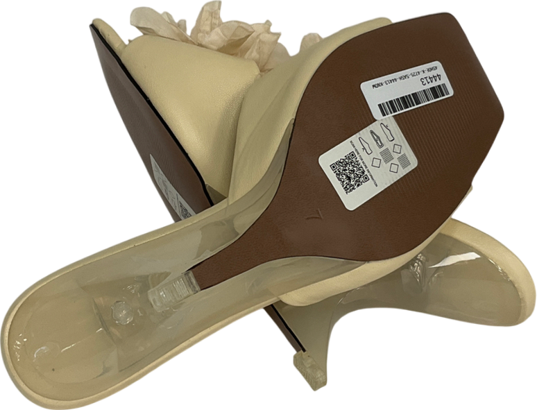 ASOS Cream Tilly Mule Wedge With Corsage Trim In Buttermilk UK 7 EU 40 👠