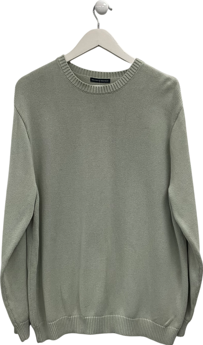 Brandy Melville Green Cotton Sweater One Size