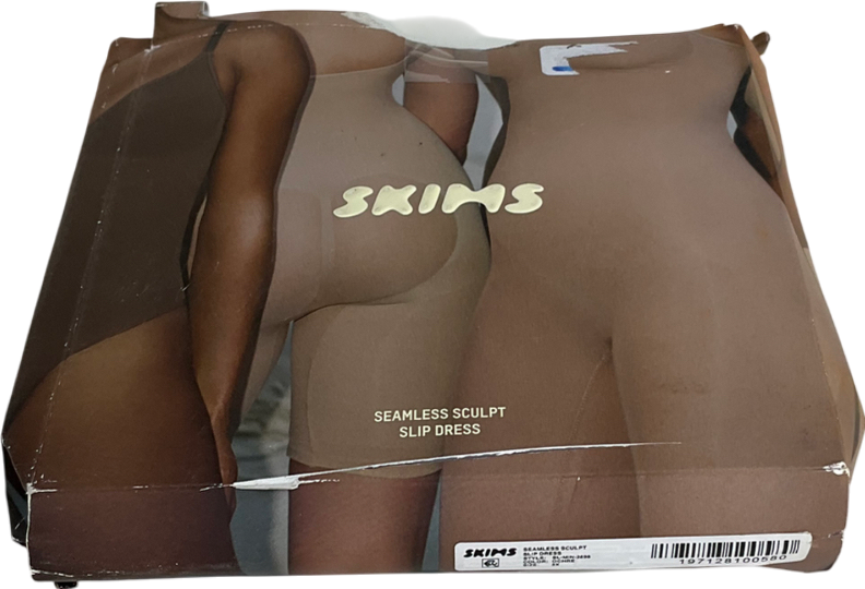 SKIMS Beige Seamless Sculpt Slip Dress - Ochre UK XXXL