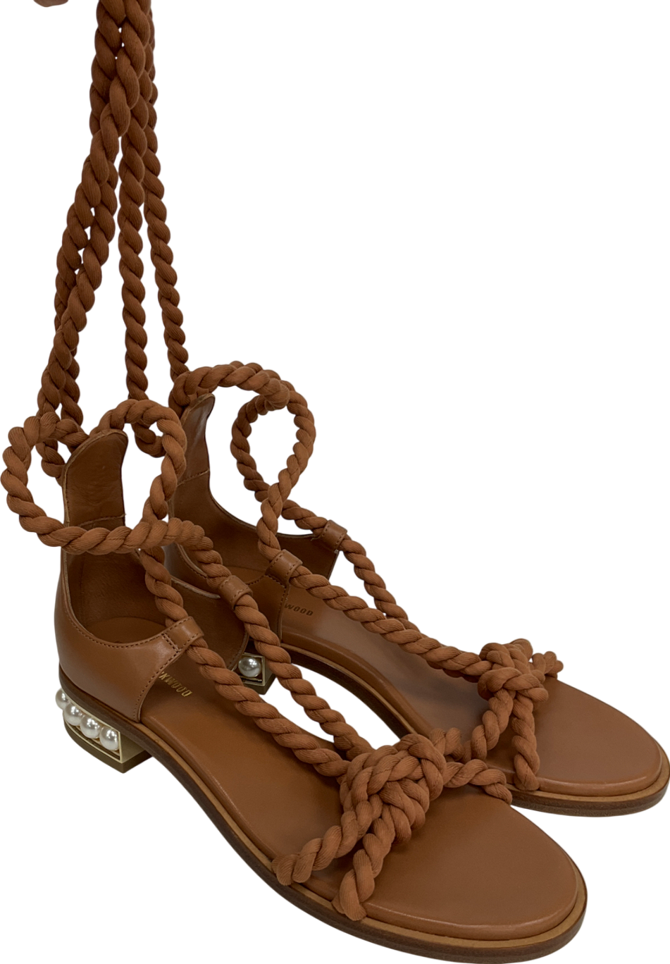 vero cuoio Brown Rope Tie Leather Sandal UK 3 EU 36 👠