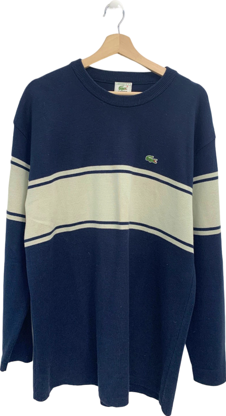 Lacoste Navy Striped Jumper XXL