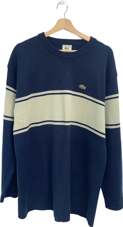 Lacoste Navy Striped Jumper XXL