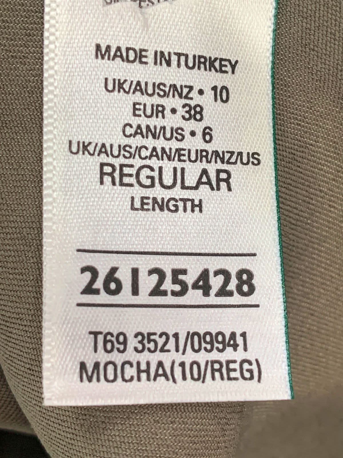 M&S Collection Taupe satin Midi Slip Skirt Size 10