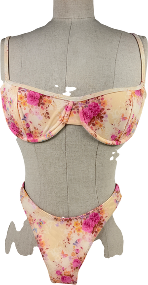 House of CB Multicoloured Antibes Floral Print Underwired Bikini UK S