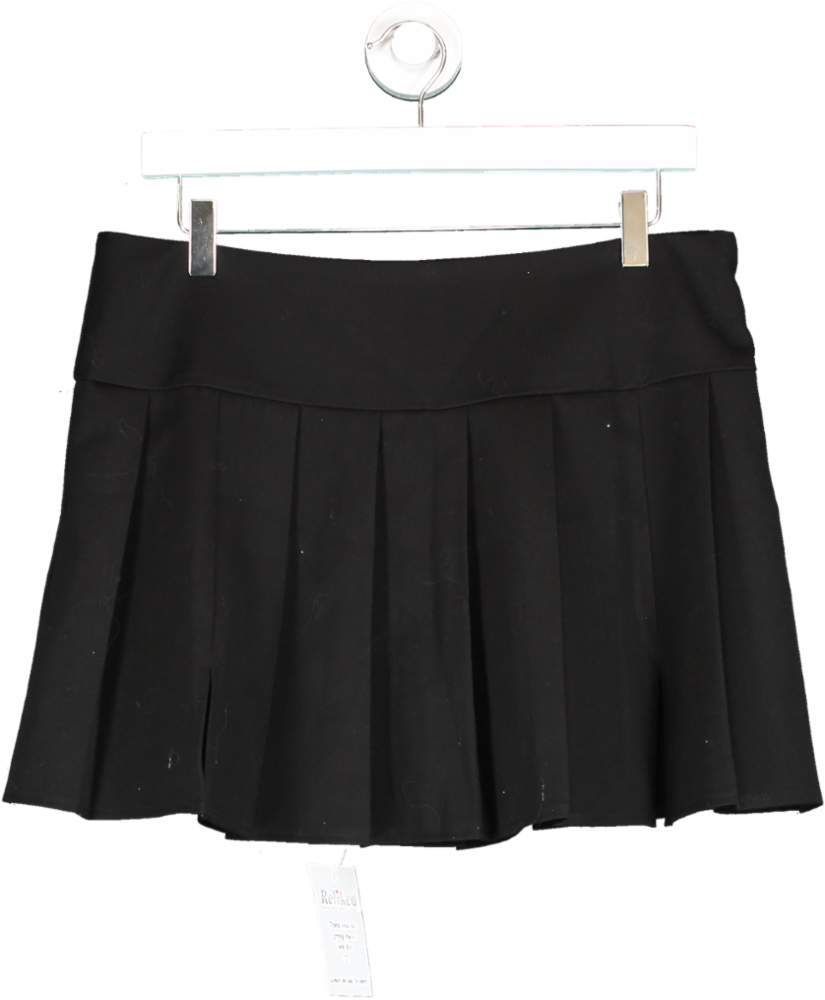 Miss Selfridge Black Pleated Mini Skirt UK 14