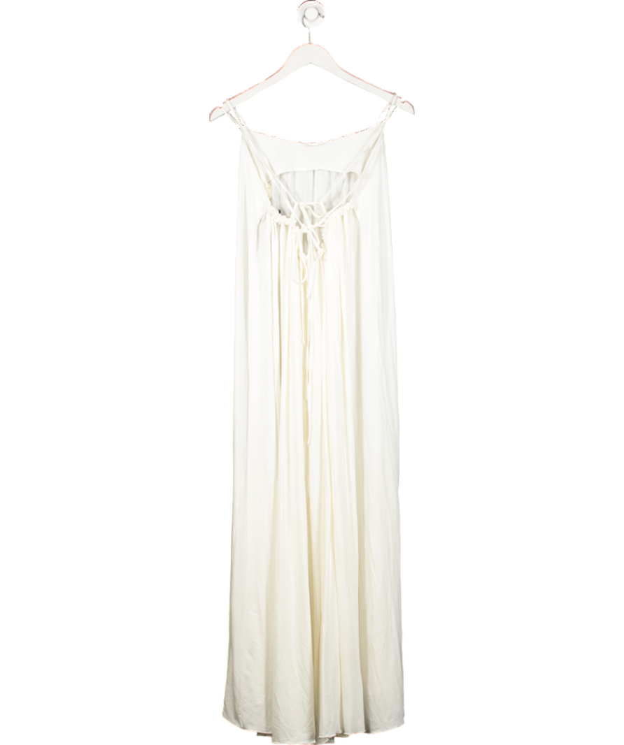 Rumer White Luna Low Back Maxi Dress UK XS/S