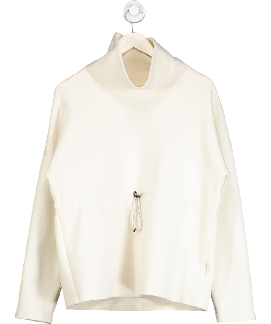 Varley Cream Barton Structured Sweat With A Cinchable Waist UK XS