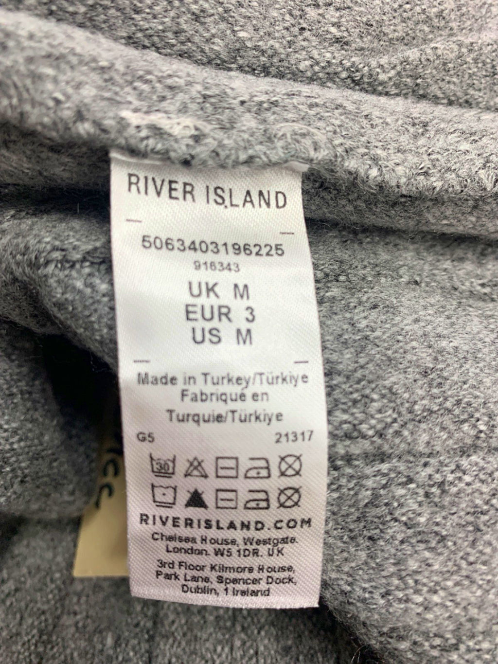 River Island Grey Relaxed Pleated Skirt UK M