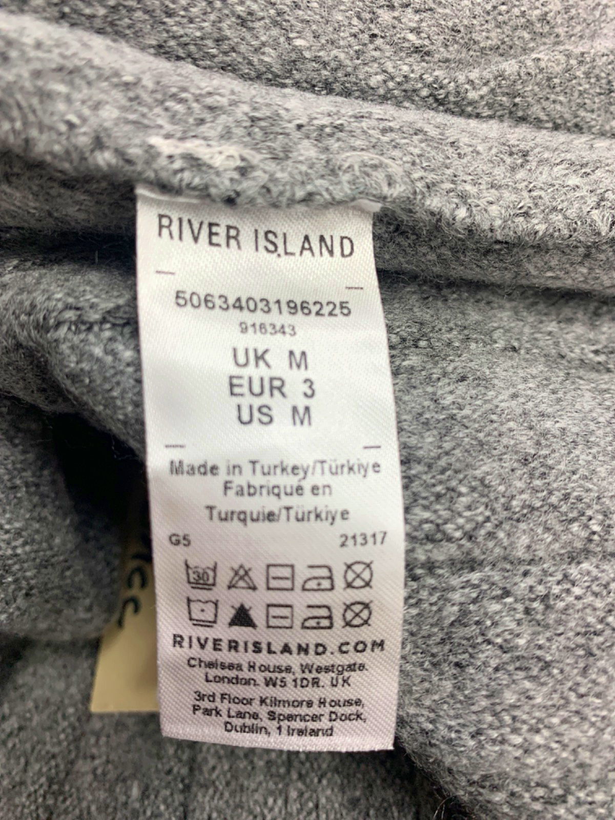 River Island Grey Relaxed Pleated Skirt UK M