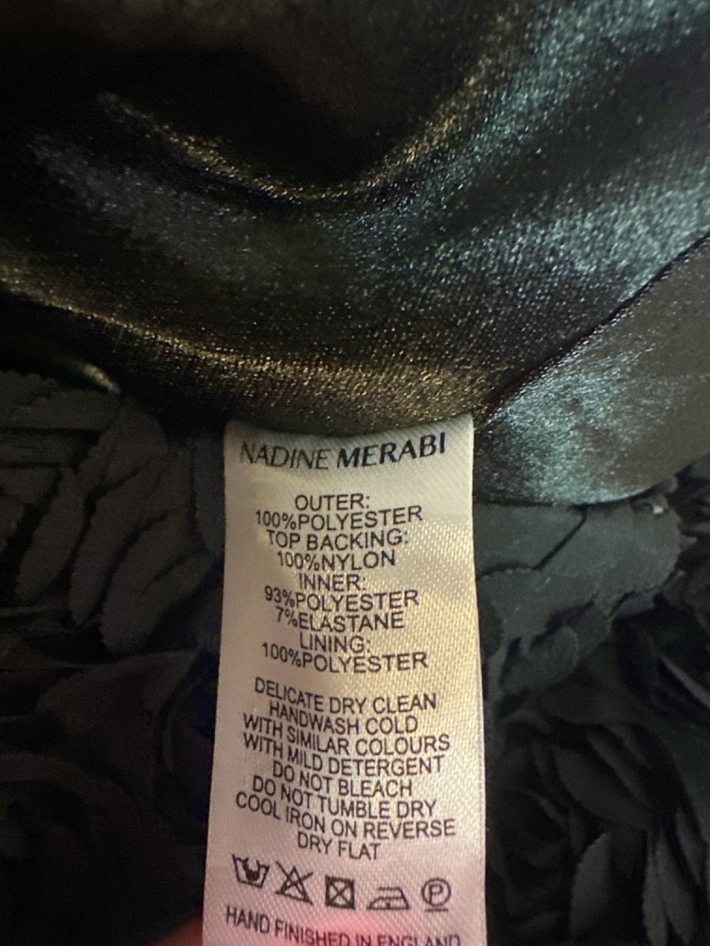 Nadine Merabi Black Phoebe Strapless Floral Corset Top UK 8