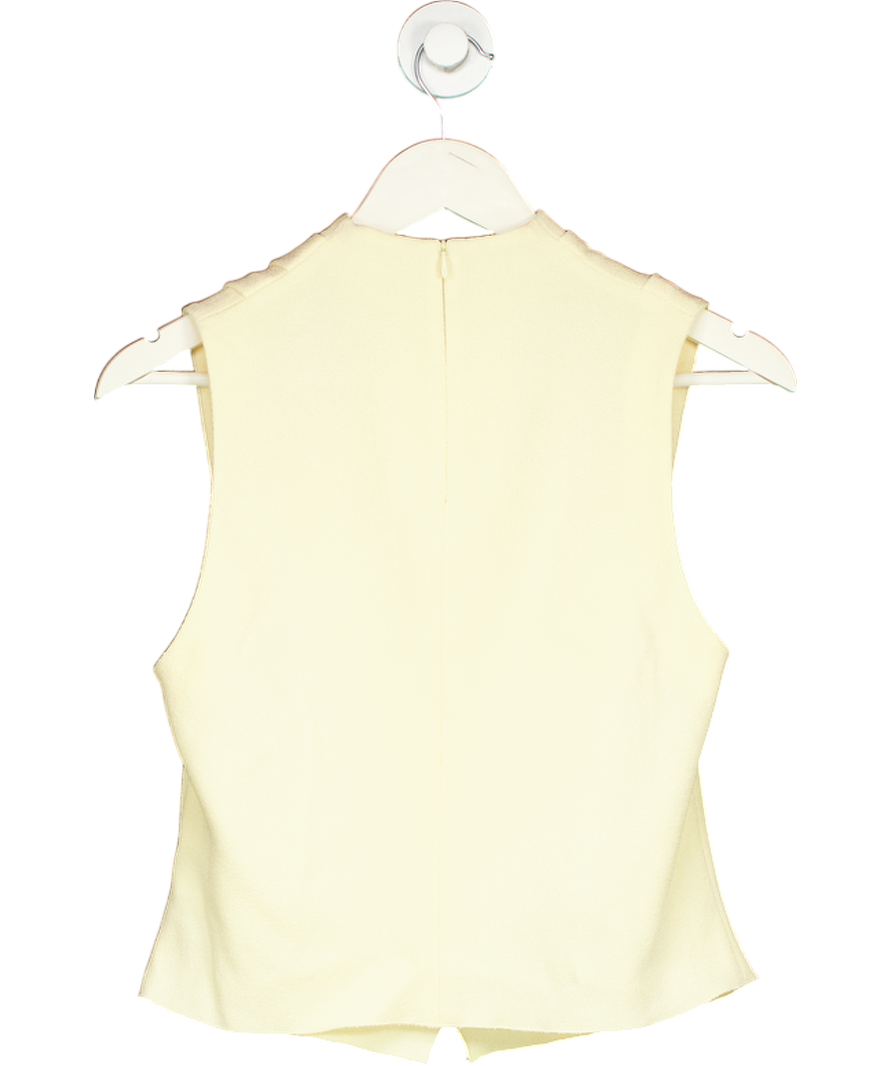 Nanushka Cream Difya Sleeveless High Neck Top UK S
