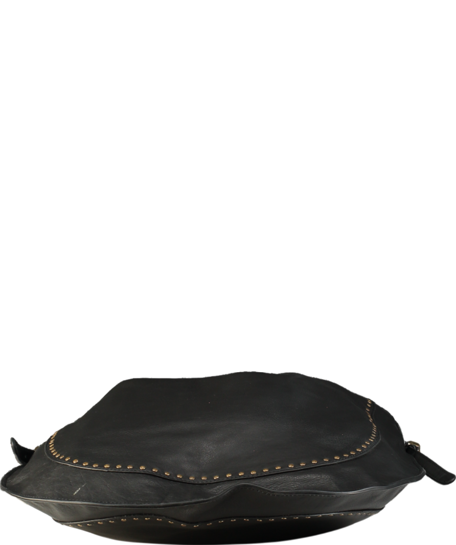 Next Black Leather Stud Shoulder Boho Bag