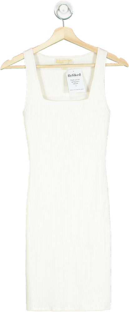 Michael Kors Bone Ribbed Knit Dress UK XS