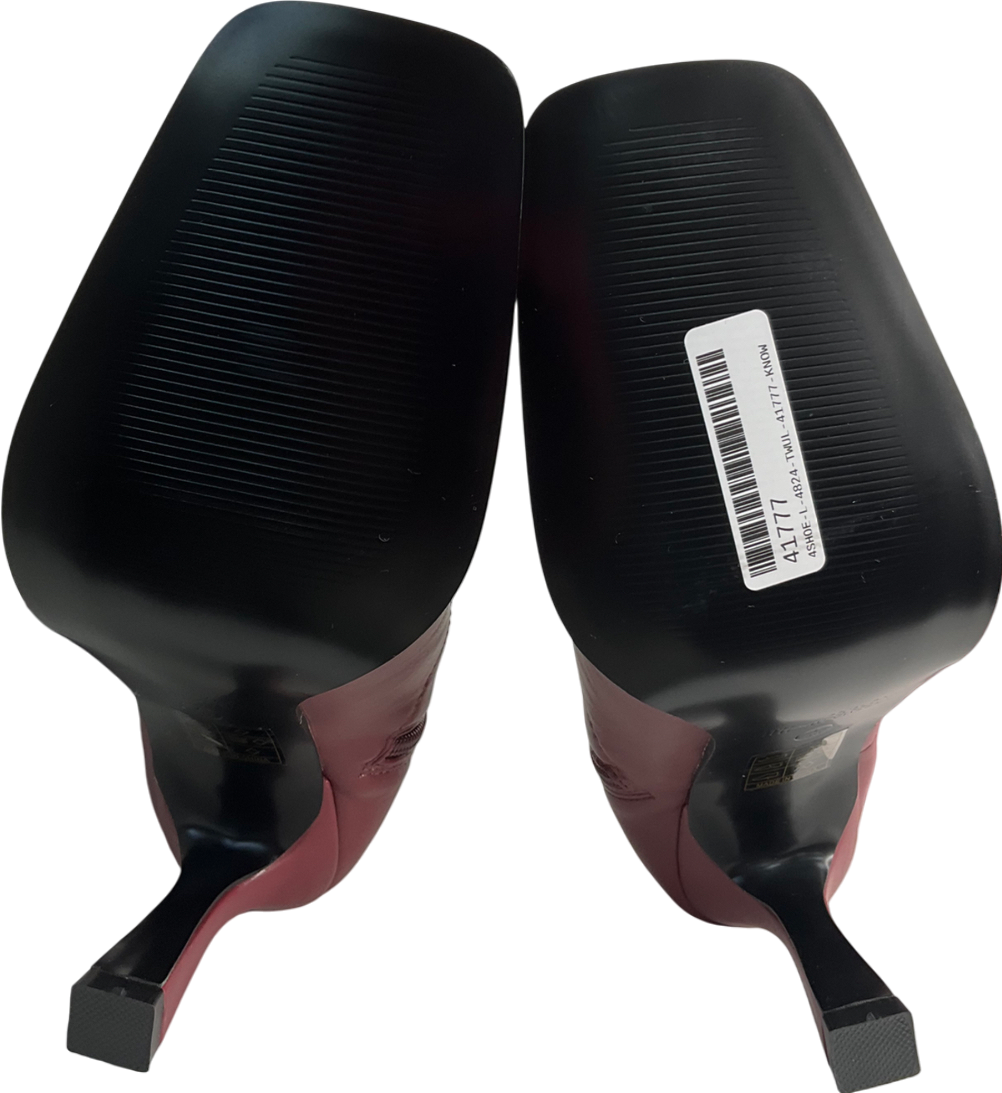 4th & Reckless Red Faux Leather Knee High Boots UK 7 EU 40 👠