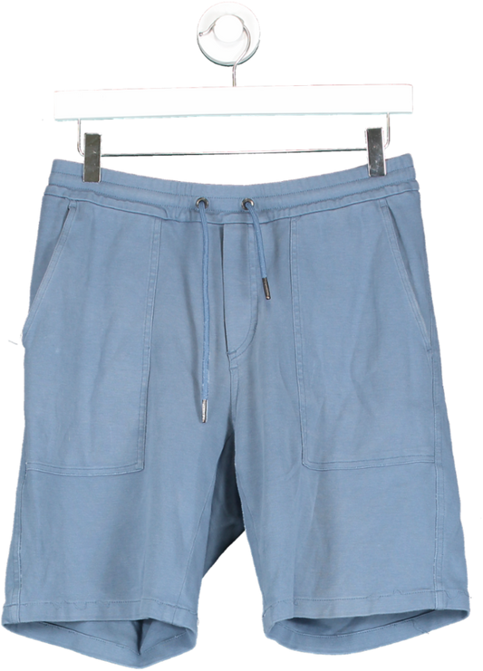Massimo Dutti Blue 100% Cotton Drawstring Shorts UK S
