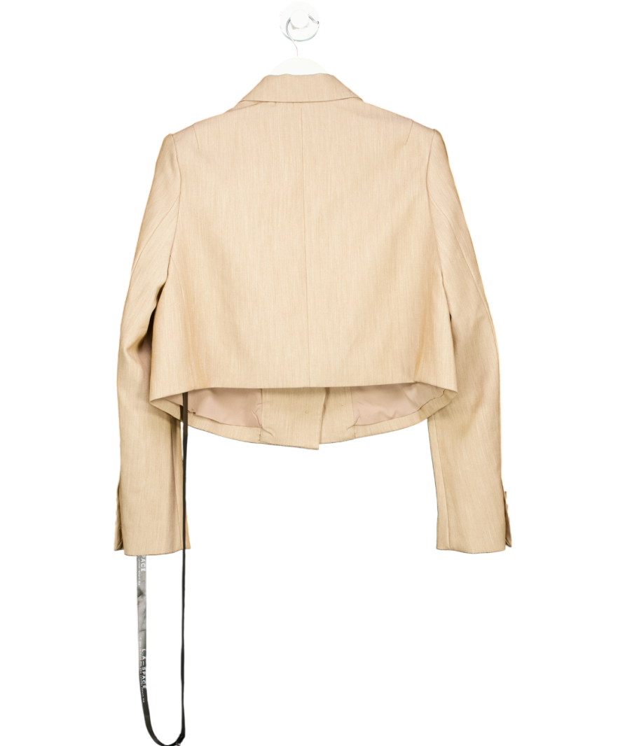 L.A SPACE Beige Harlow Cropped Blazer UK XS/S