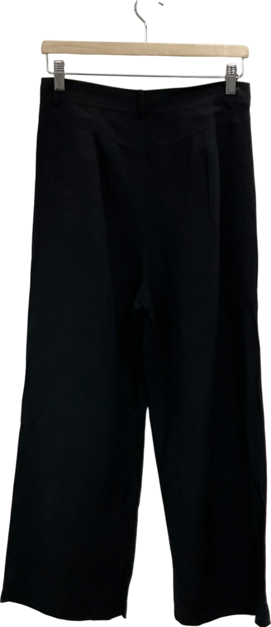 & Other Stories Black Relaxed Breezy Trousers UK 10