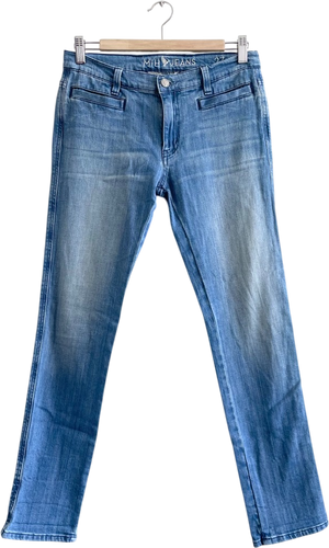 MIH Jeans Blue The Paris Mid Rise Cropped Slim Leg JEANS W27