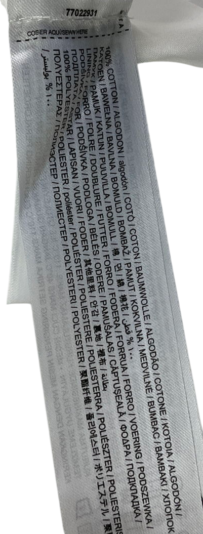 MANGO White Asymmetrical Embroidered Dress UK L