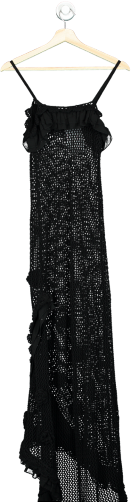 ASOS Black Crochet Maxi Dress XS