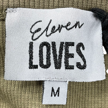 Eleven loves Green Maya Rib Jersey Vest (khaki) UK M