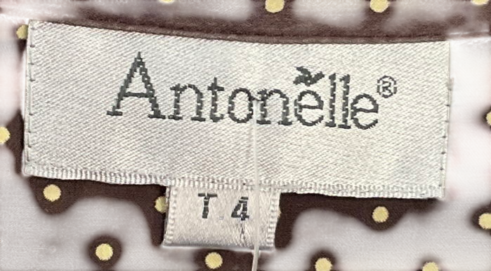 Antonelle Brown Polka Dot Shirt UK S