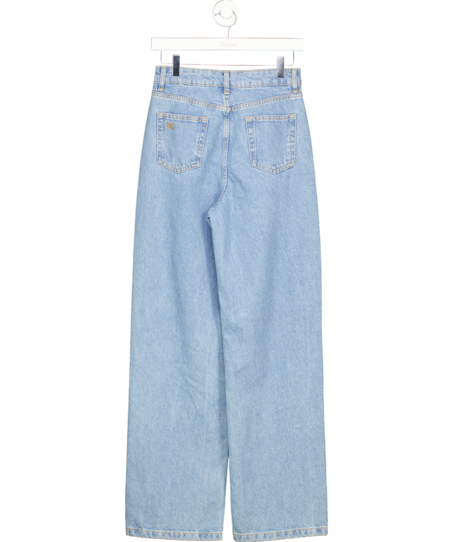 Nobody's Child Blue Mid Wash Denim High Rise Wide Leg Jeans UK 6