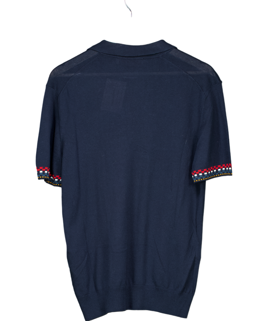 Orlebar Brown Blue Horton Polo Shirt 100% Cotton UK M