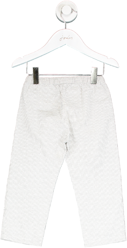Bonpoint White Checked Trousers 3 Years