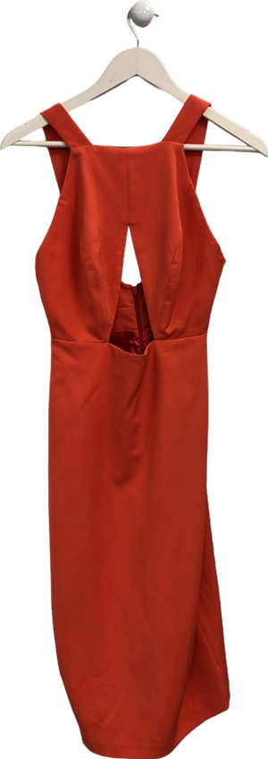 AQ/AQ Red Cutout Midi Dress UK 8