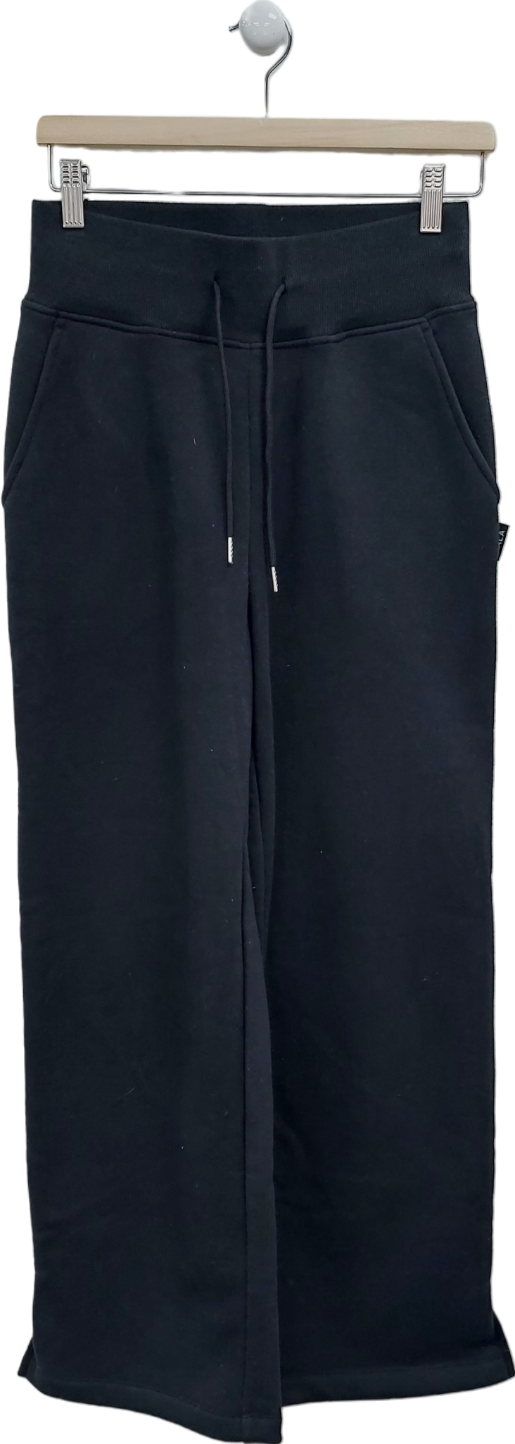 T/ALA Black Wide Leg Joggers UK S
