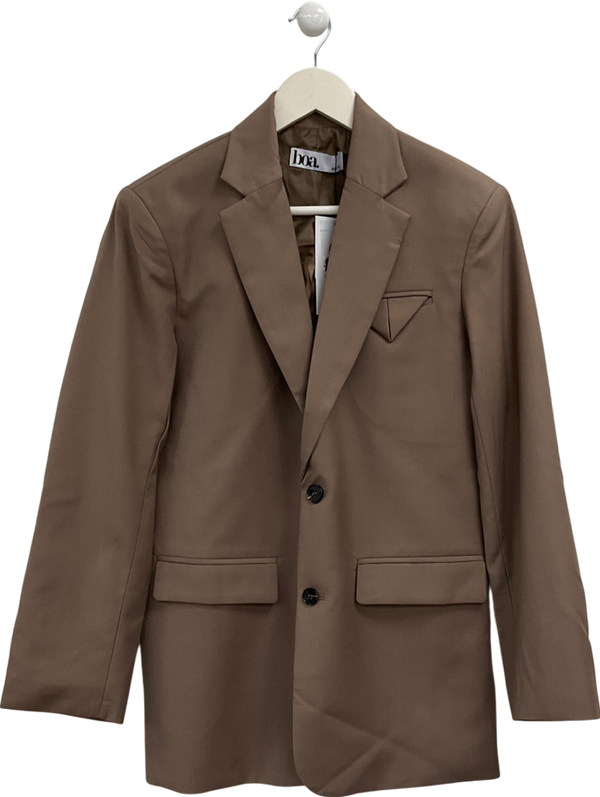 BOA Brown Single Breasted Blazer UK XS