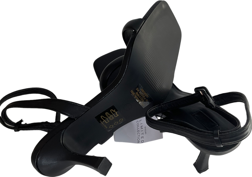 Limited Collection Black Padded Strap Heeled Sandals UK 8 EU 41 👠