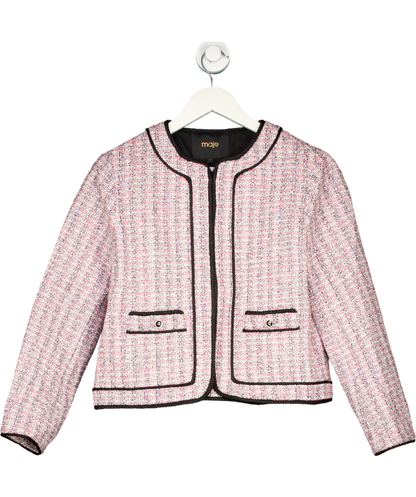 Maje Pink Short Tweed Jacket UK 8