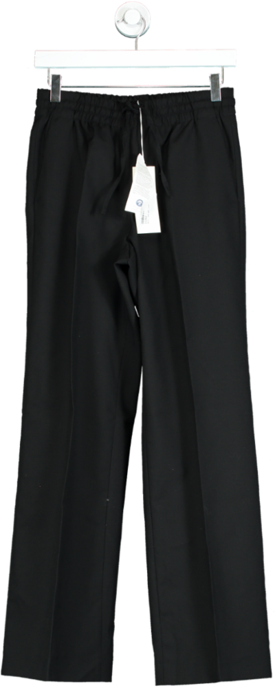 Arket Black High Waist Straight leg Wool Suit Trouser  UK 10