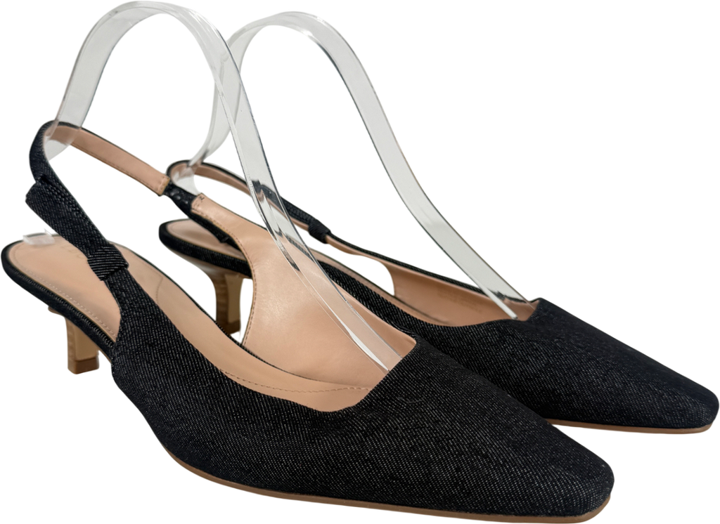 Talbots Blue Tabitha Denim Slingback Court Shoes UK 7.5 EU 40.5